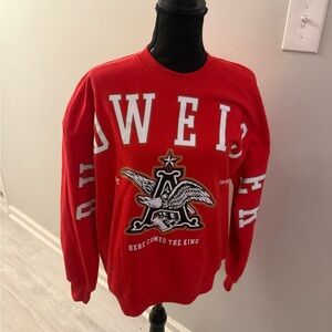 Budweiser Bold Red Crewneck Sweater